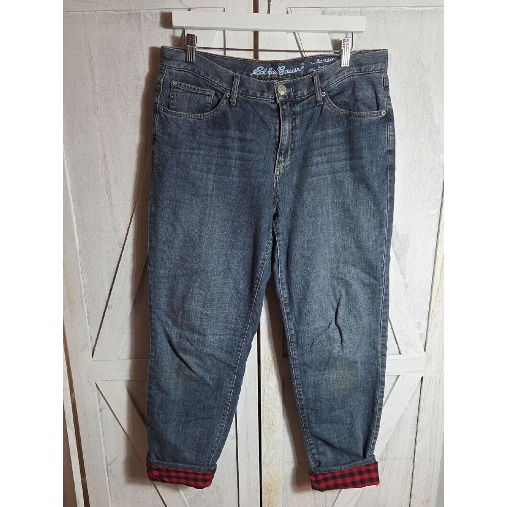 Eddie Bauer Fully Lined Straight Leg Jeans Size 10